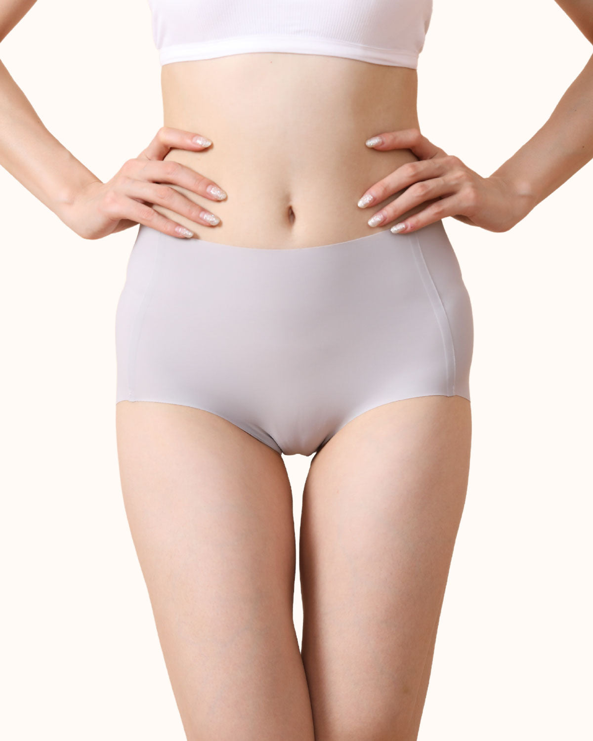 Style 1865 High Waist Invisible Panties Whole Carton (M Size, 230 Pcs of Each Color Pink/Grey/Black, 690Pcs in Total)