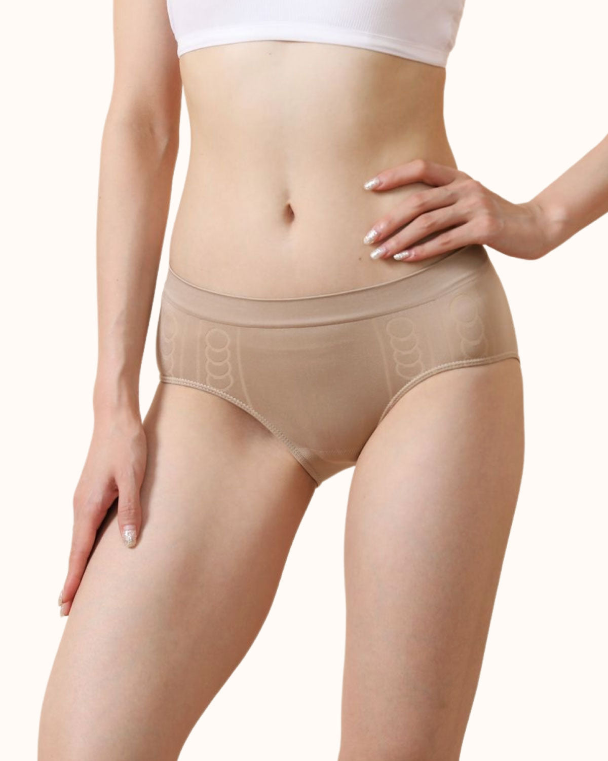 Style 9010 Medium Cut Panties Whole Carton (One Size, 160 Pcs of Each Color Black/White/Nude,480 Pcs in Total))