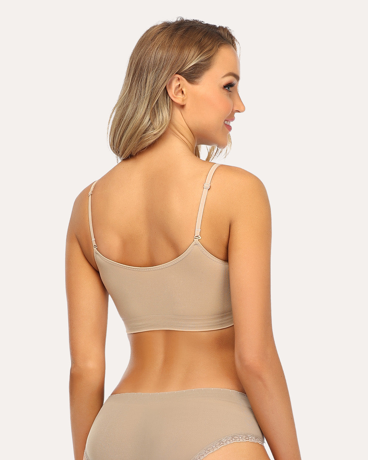 Coobie Seamless V-Neck with Lace Bra, Full Size, Black/White Polka Dot at   Women's Clothing store