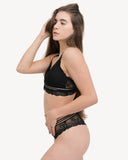 Lace Contour Plunge Bra and Panty Set 5115